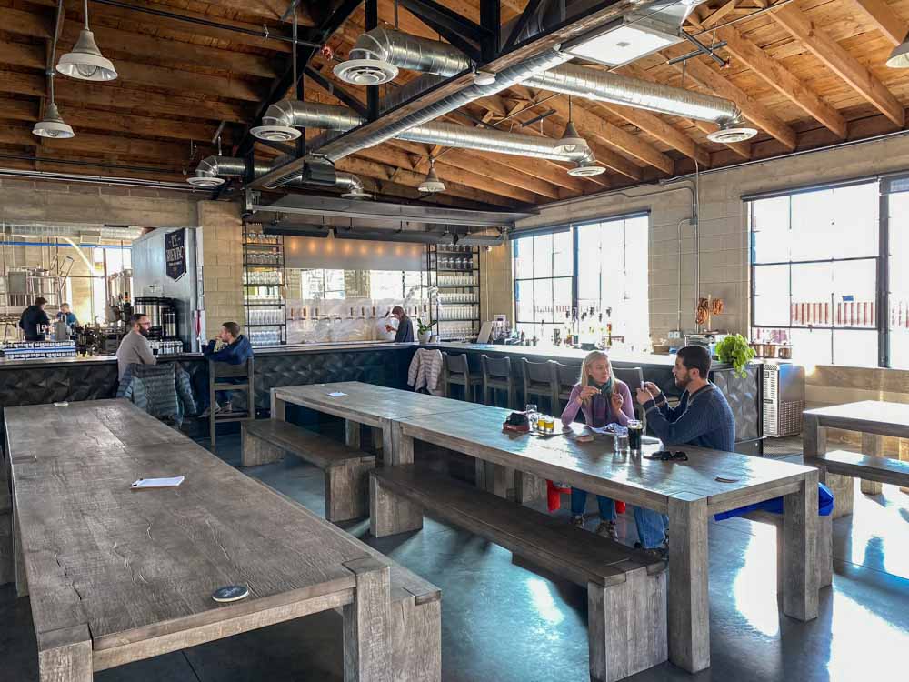 Templin Family Brewing SLC Utah. Bar with seating
