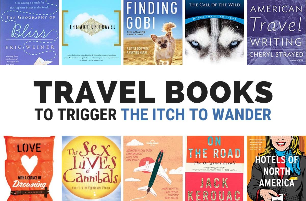 The very best travel books to read. Image with book covers
