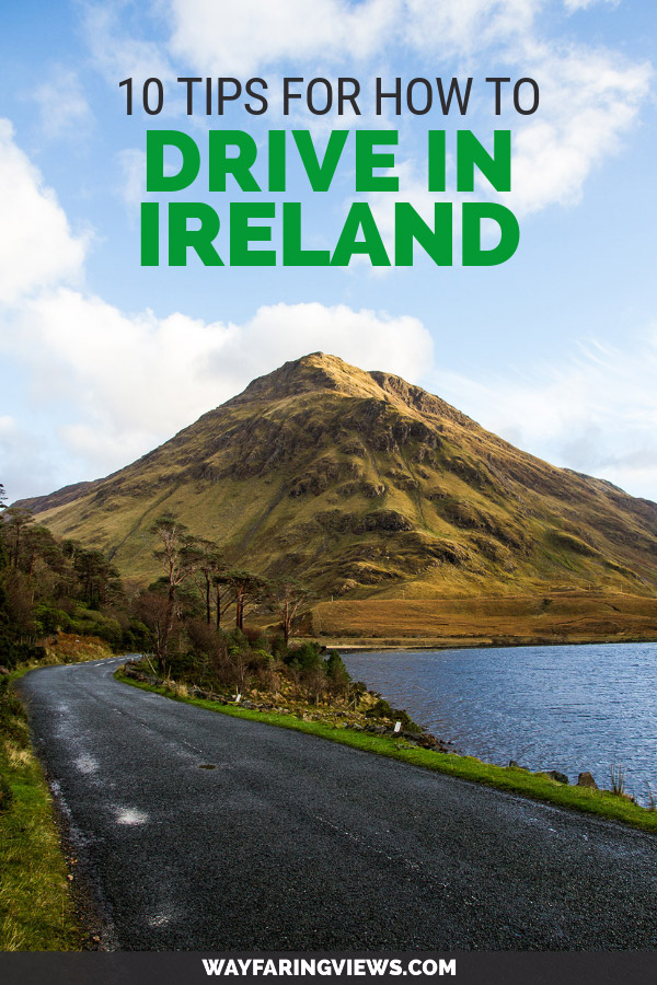 10 tips for driving in ireland. Road with mountain in background