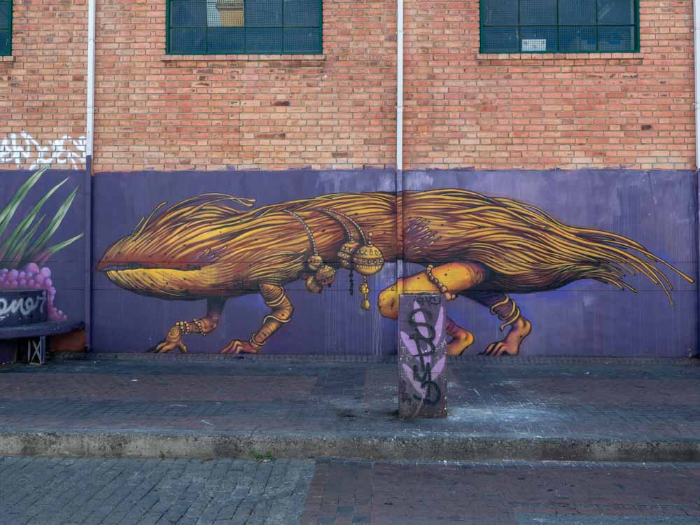 Bogota mural- hairy monster