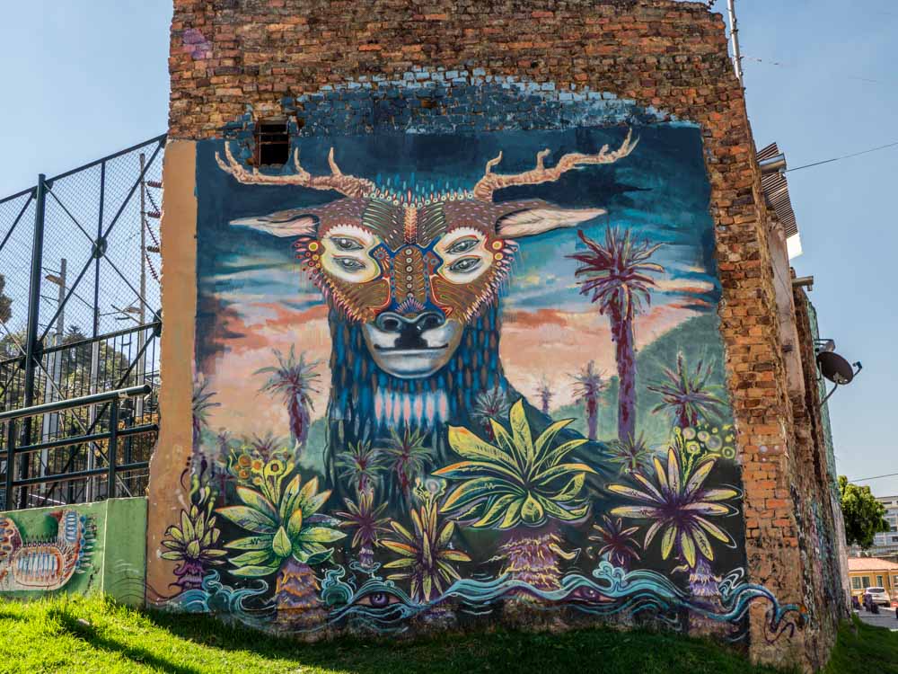 Street art Bogota Parque la Concordia deer mural