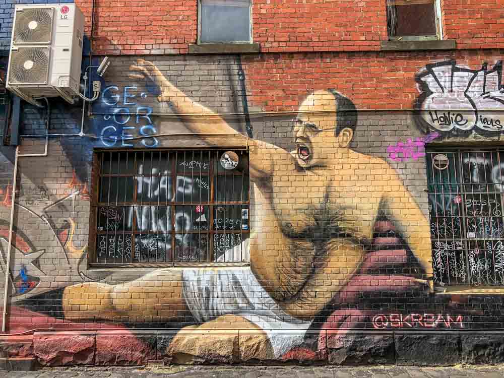 Melbourne mural of George Costanza