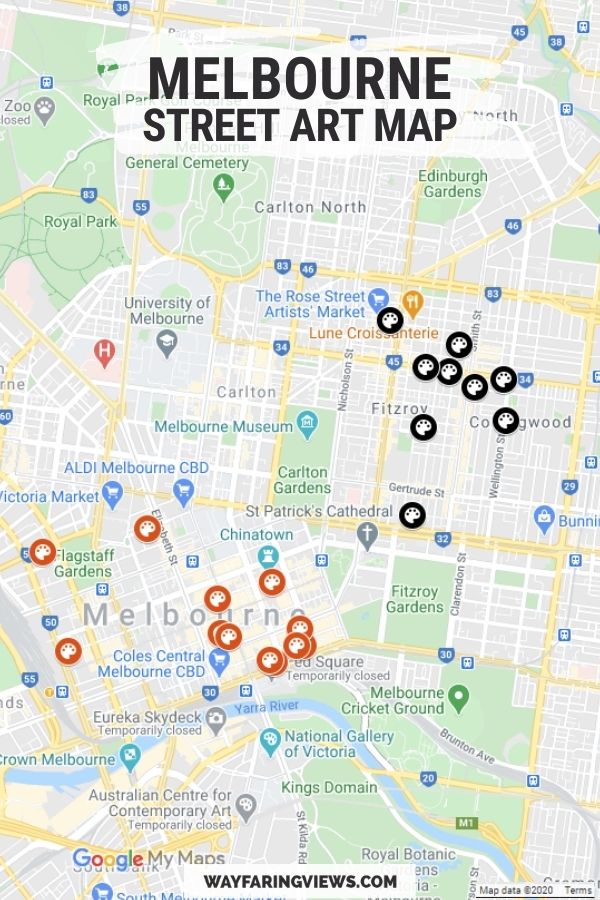 Melbourne street art map