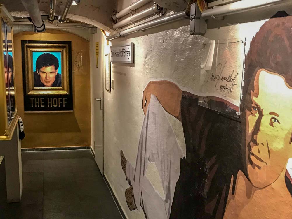 David Hasselhoff Museum in Berlin Germany- museum displays showing a man