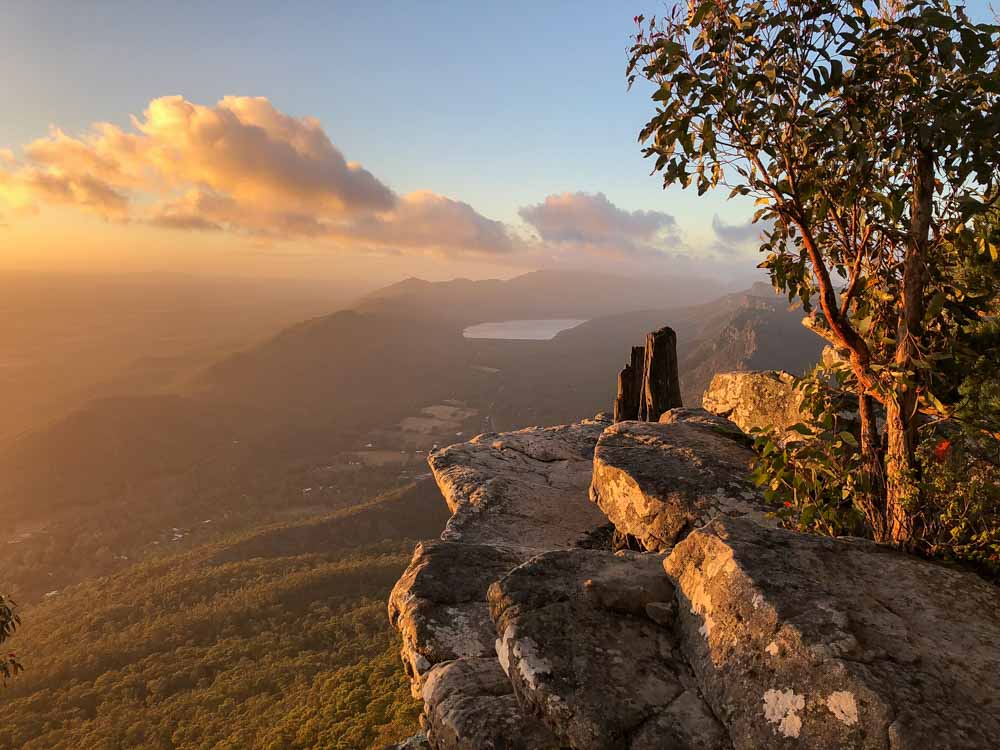 The Grampions Sunrise Boroka lookout in Victoria Australia