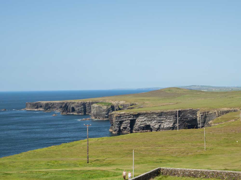 Ireland's Loop Head Peninsula cliff tops with ocean view