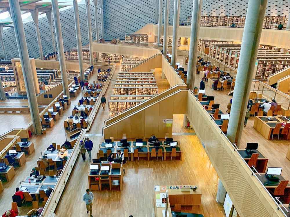 Bibliotheca Alexandrina in Alexandria Egypt. Reading Room