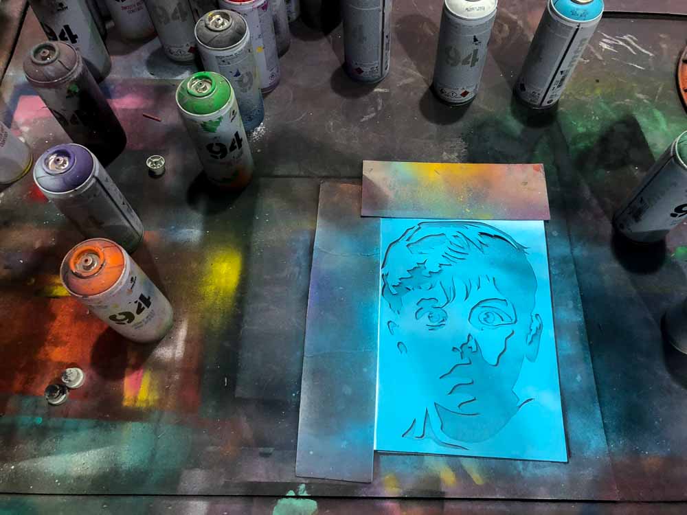 Stencil workshop with Alternative Berlin street art tour