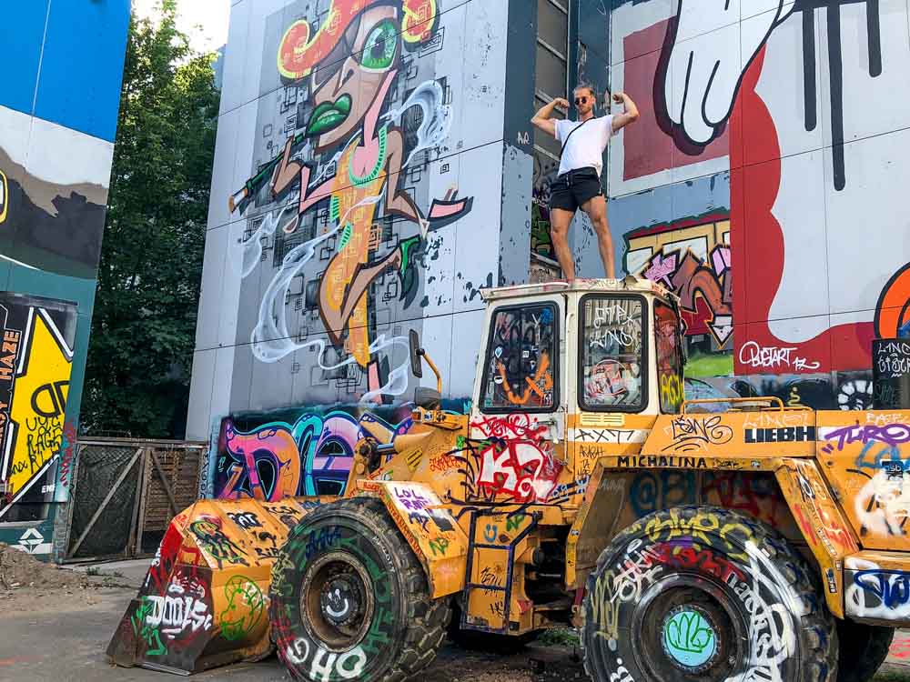 Teufelsberg listening station tractor graffiti