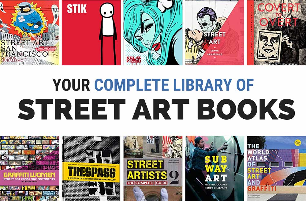 Collection of Street Art Graffiti Books