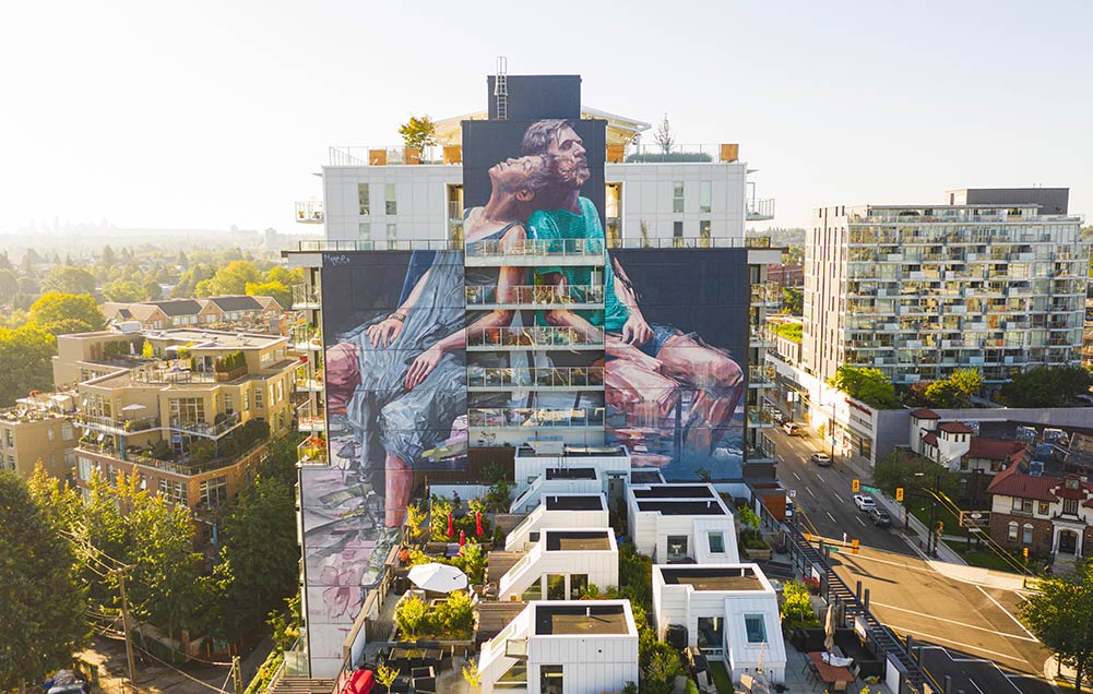 Vancourver Mural Festival Fintan Magee. reclining man and woman