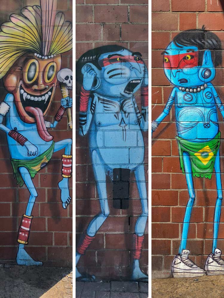 Berlin Cranio blue figure murals