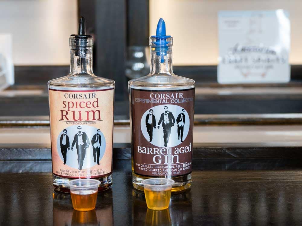 Nashville: Corsair Distillery. Two bottles of gin