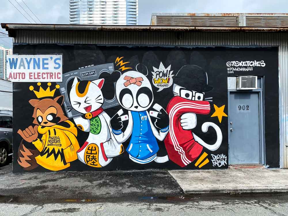 Honolulu street art in Kakaako by 7Sketches.