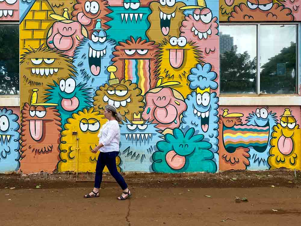 Kevin Lyons monster mural in Honolulu
