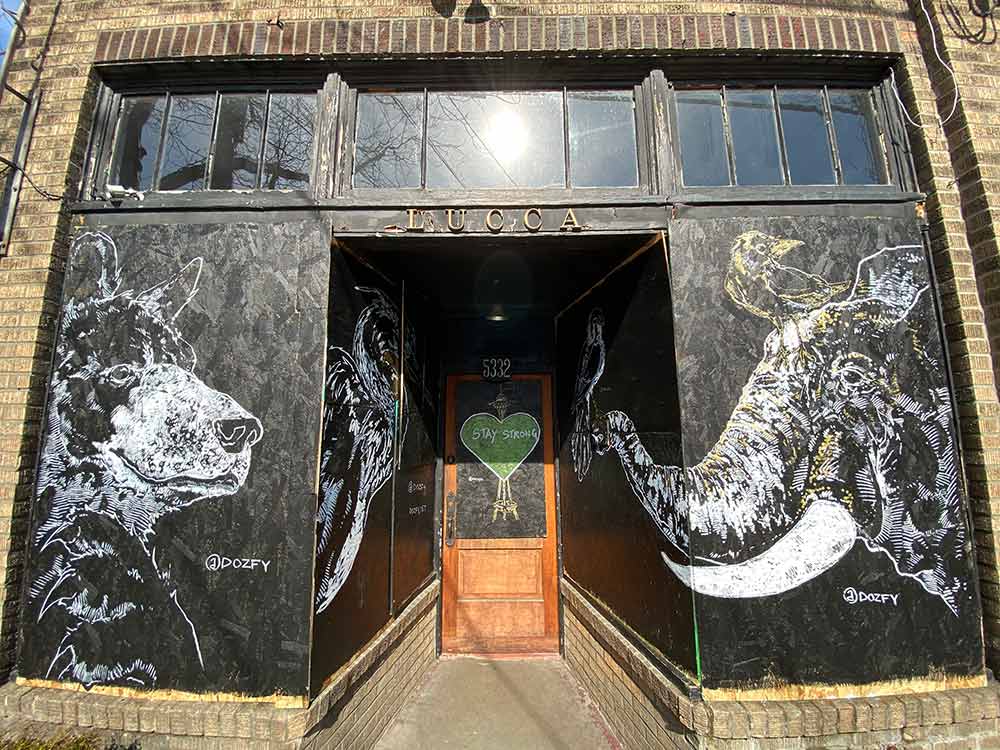 Seattle Coronavirus street art in Ballard Dozfy