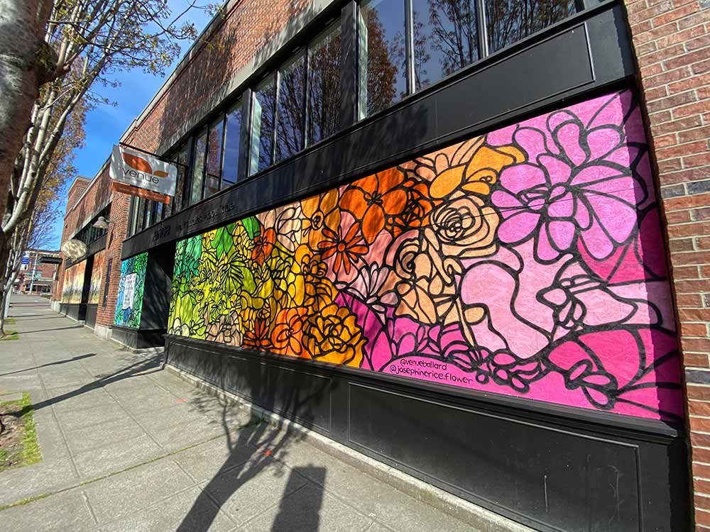 Seattle coronairus Murals Ballard Josephine Rice Flower
