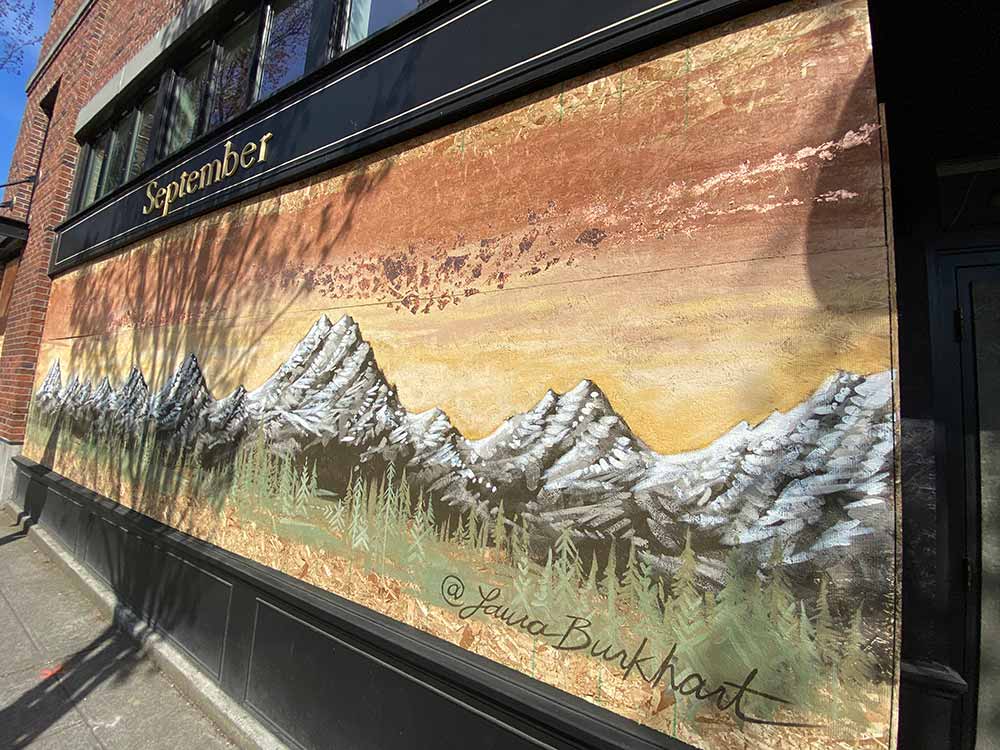 Seattle Washington coronavirus Mural Laura Burkhart