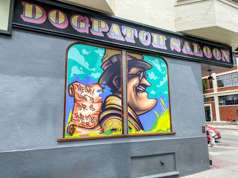 Sanfrancisco Street art FDR mural in dogpatch