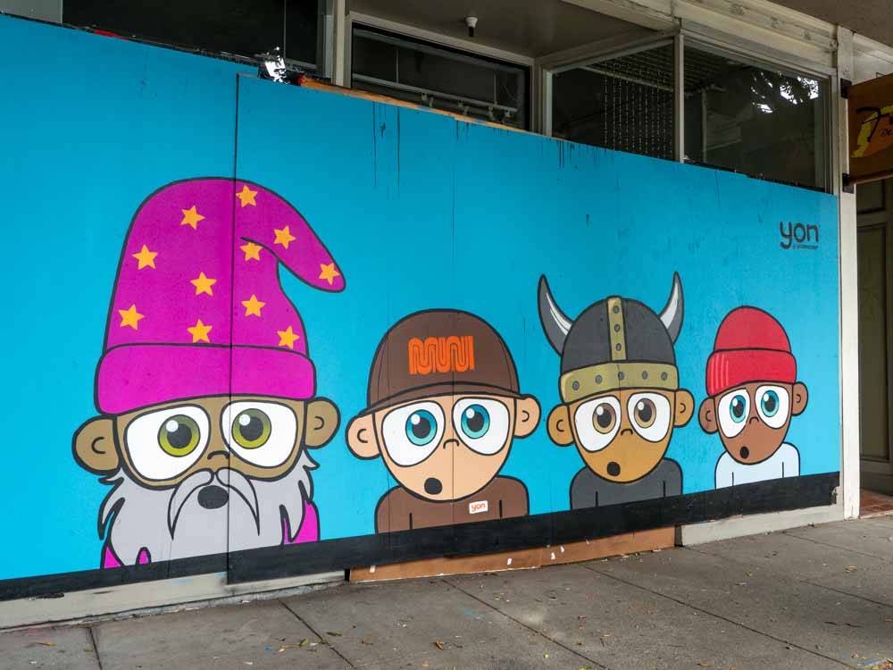 San Francisco Street art hayes valley Yon. Gnome figures