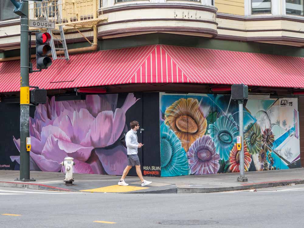 Sanfrancisco Street art hayes valley corner