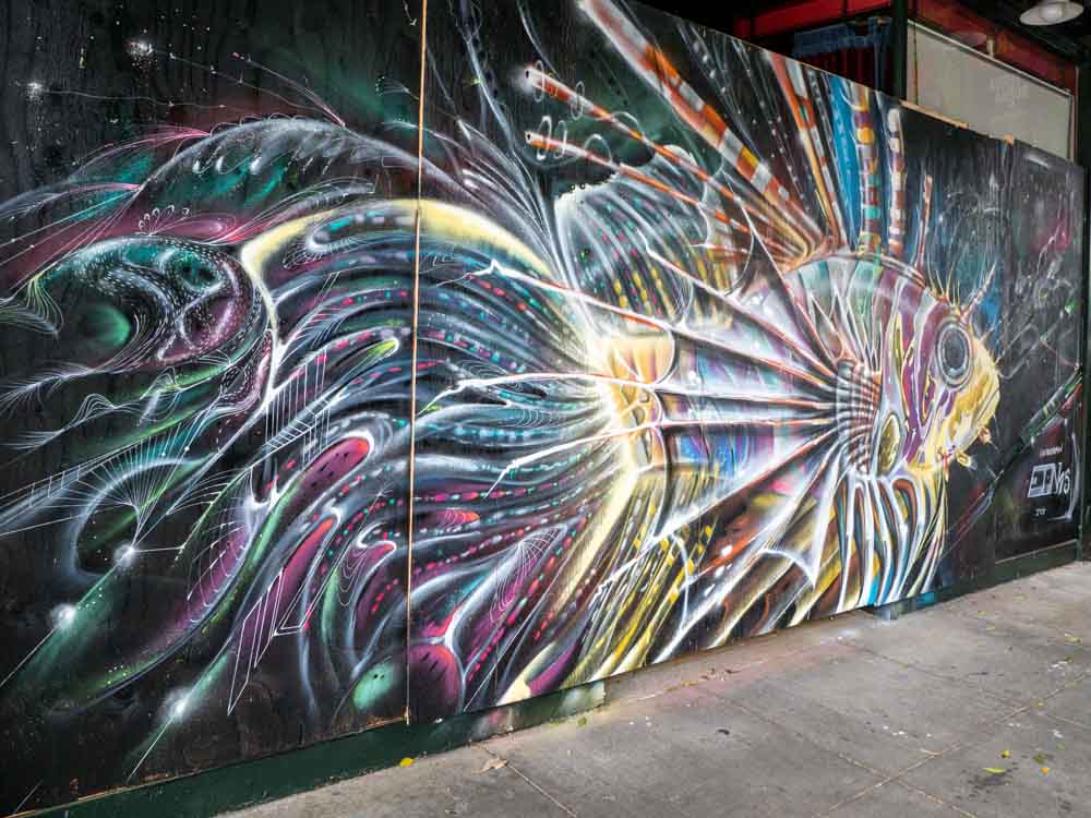 San Francisco Street art lionfish by Max Ehrman