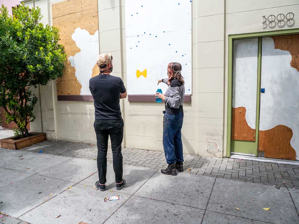 Sanfrancisco Street art paz de la calzada. mural draft la salumeria