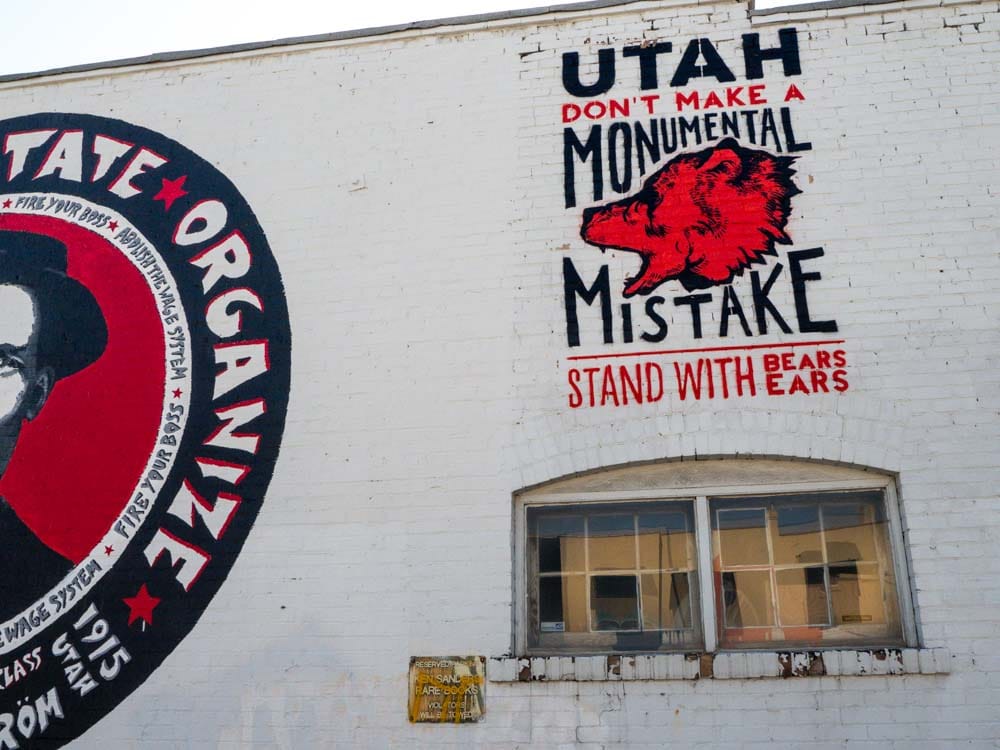 Salt Lake City Bears Ears mural by Josh and Heidi Belka