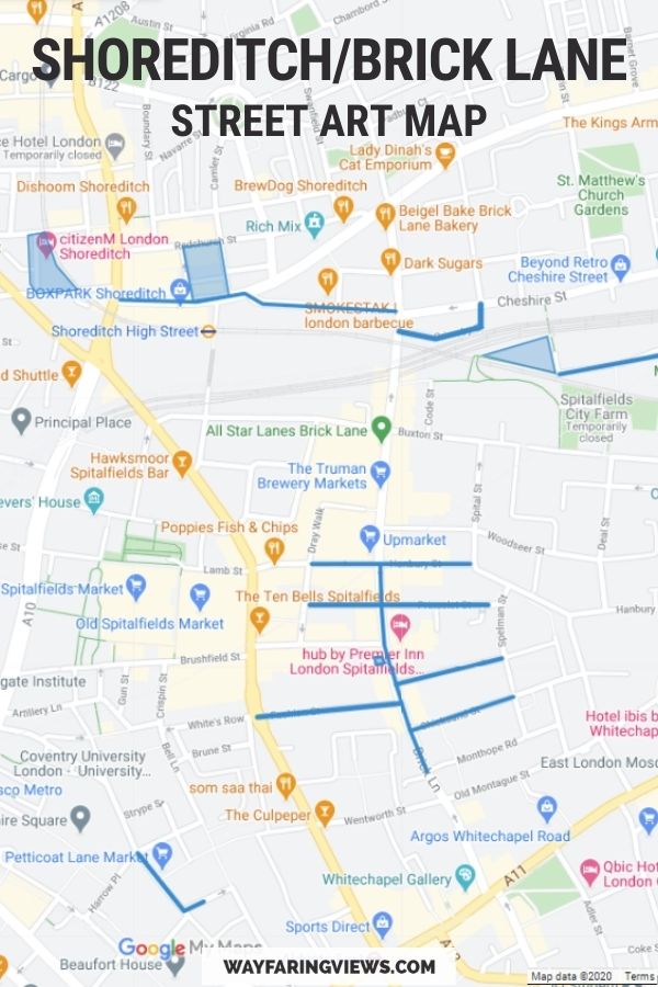 Shoreditch Street art map