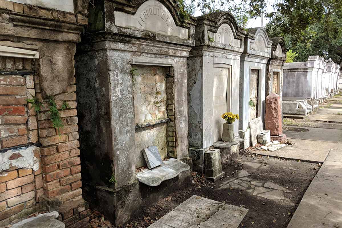 Lafayette Cemetery tombs in New Orlean