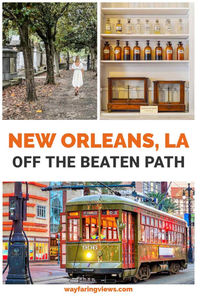 Off the beaten path New Orleans. Tram and cemetery