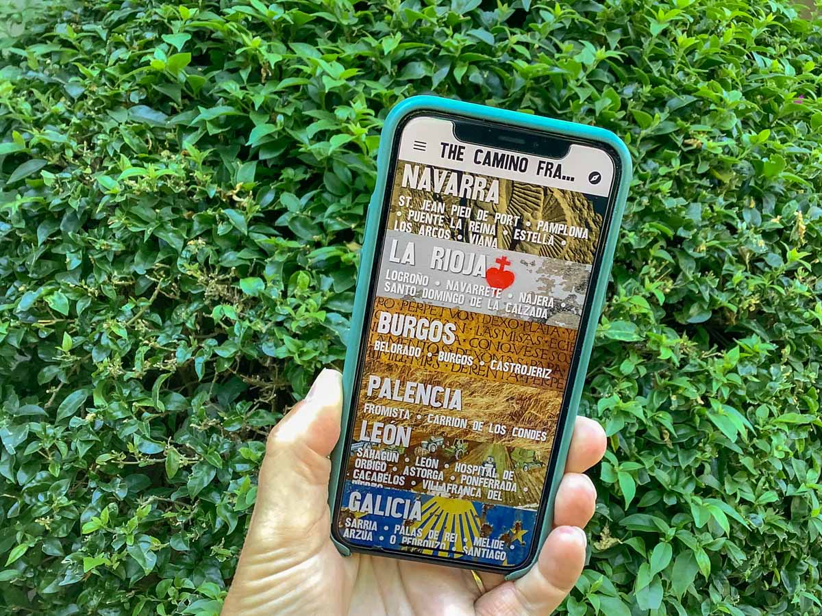 Camino apps iPhone screen