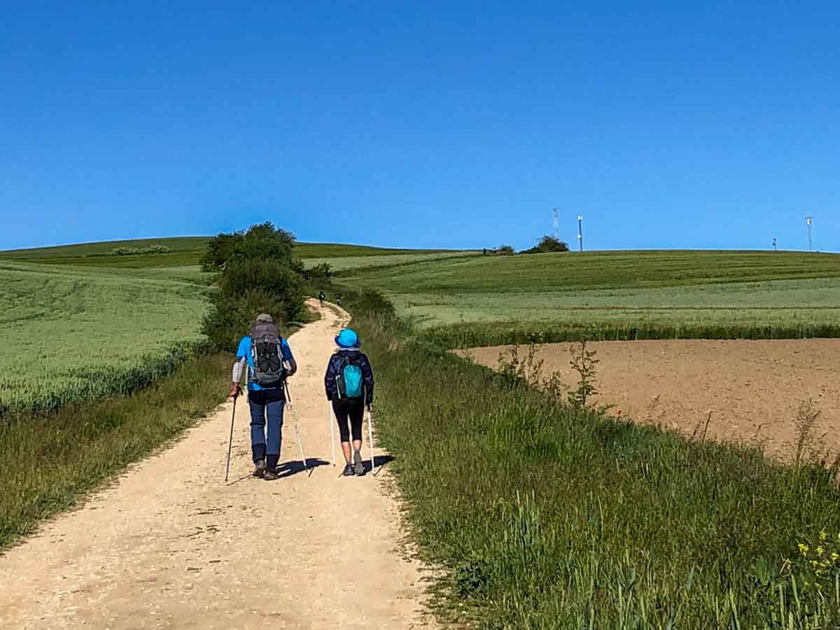 Camino Frances- hiking in the rolling hills