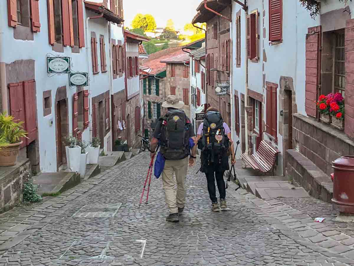 St Jean Camino Frances hikers