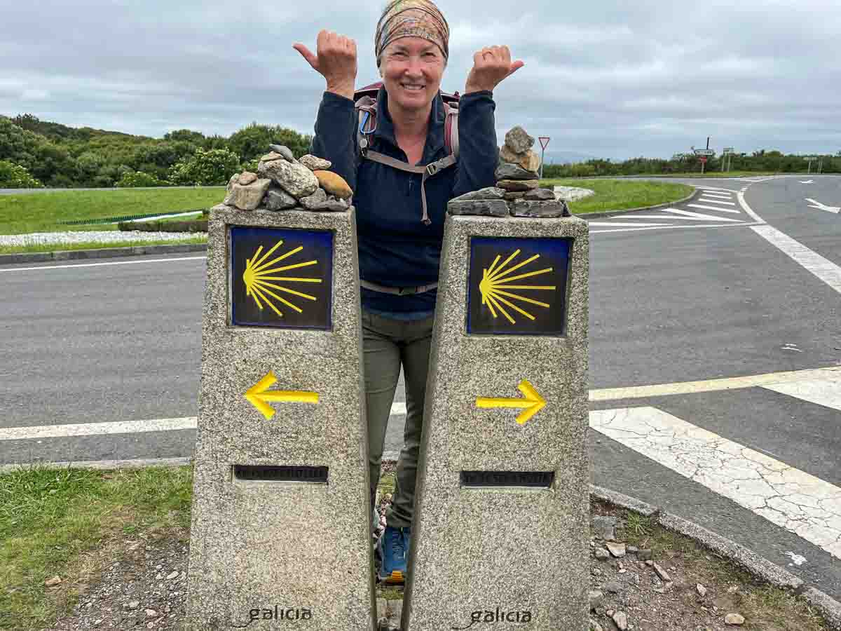 Camino de Santiago Finesterre trail marker