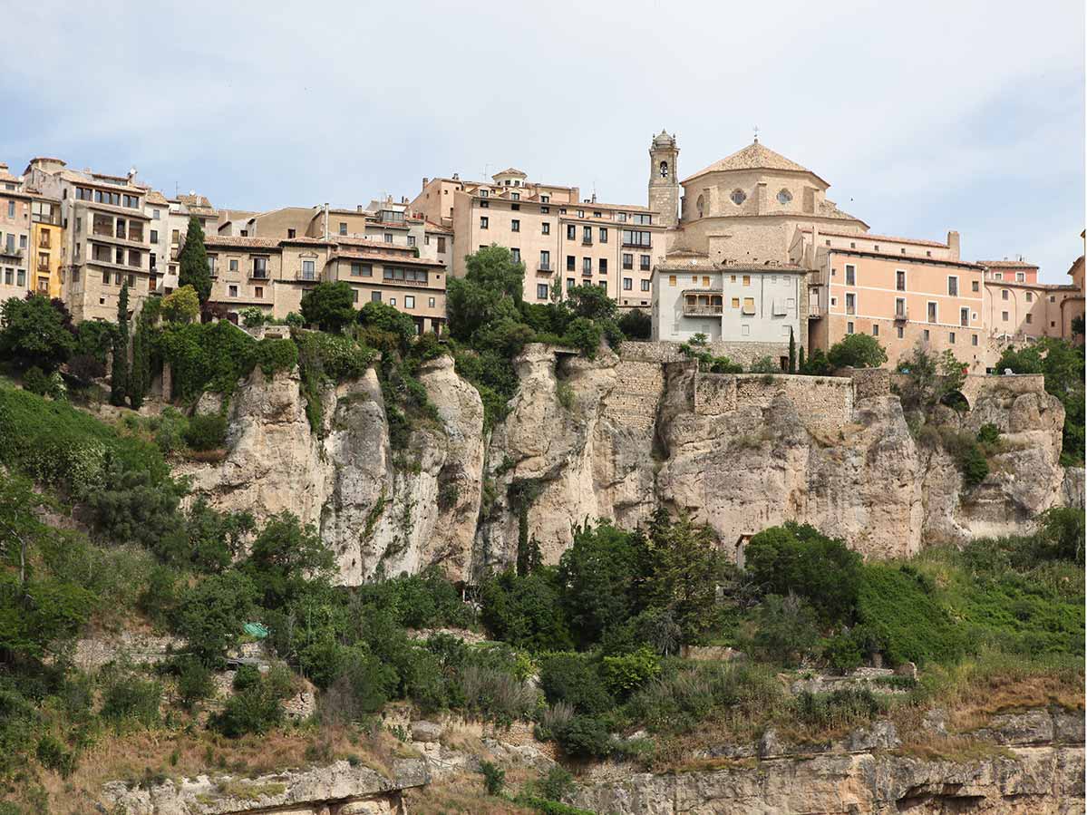 Cliff houses over the Cuenca Spain gorge
