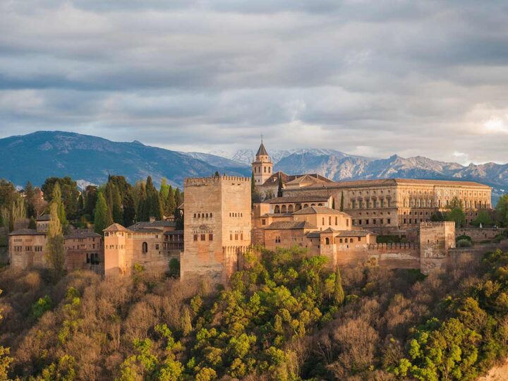 The Alhambra Granada Spain, with castle