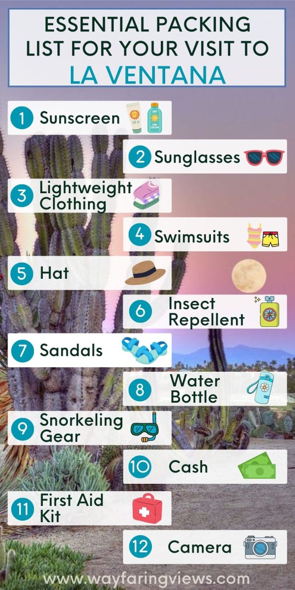 Essential Packing List for Your Visit to La Ventana