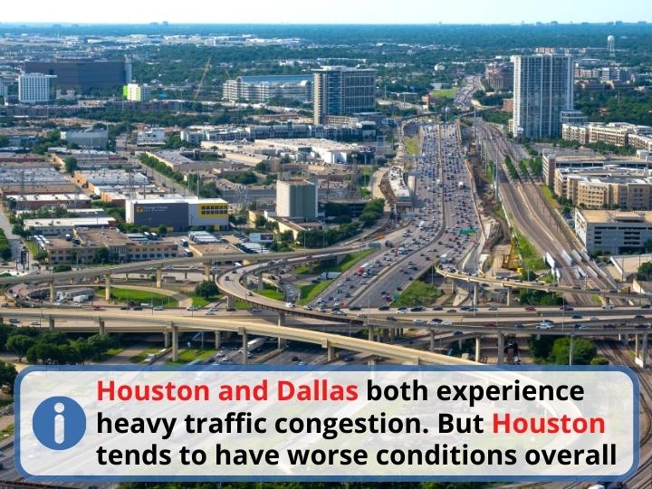 Traffic and Transportation Dallas VS Houston