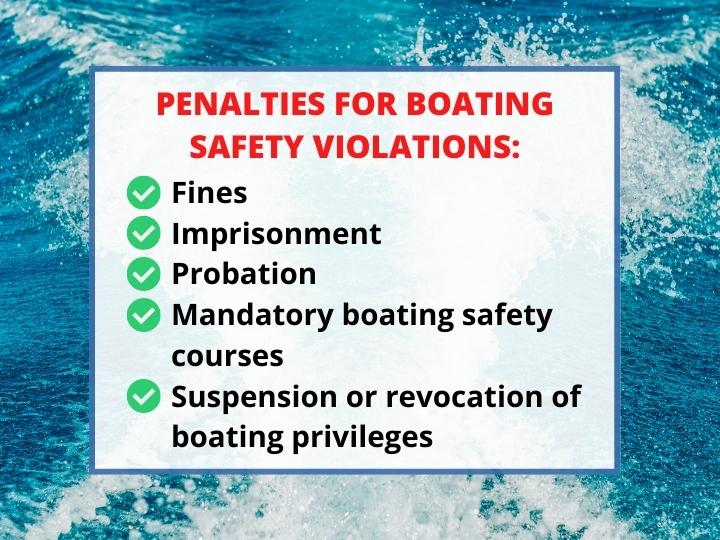 The penalties for Boating Safety Violations in Florida
