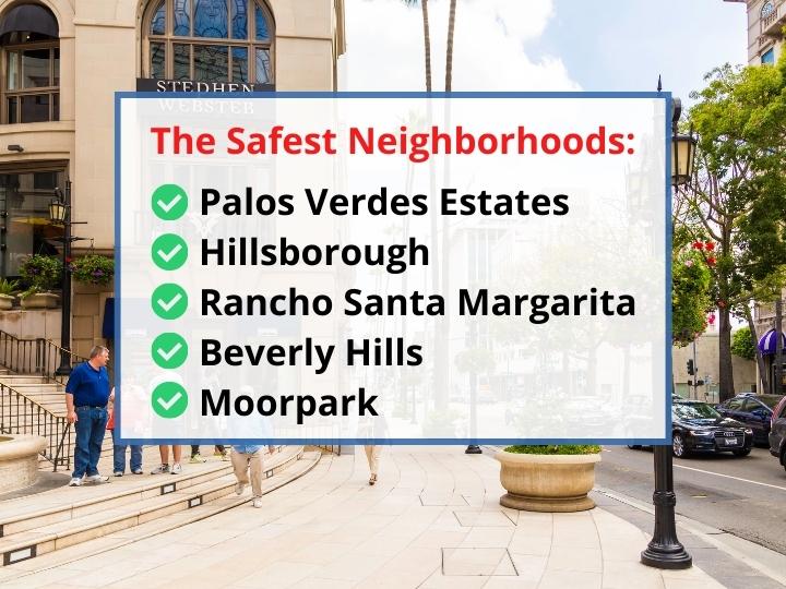The safest neighborhoods in California