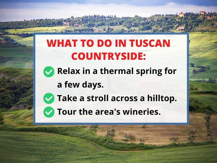 What to do in Tuscan countryside