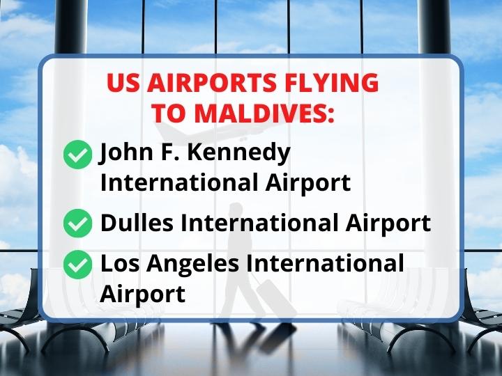 US airports flying to Maldives