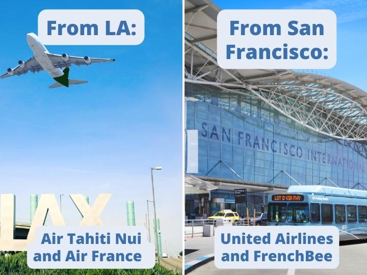 Airlines that fly direct to Tahiti