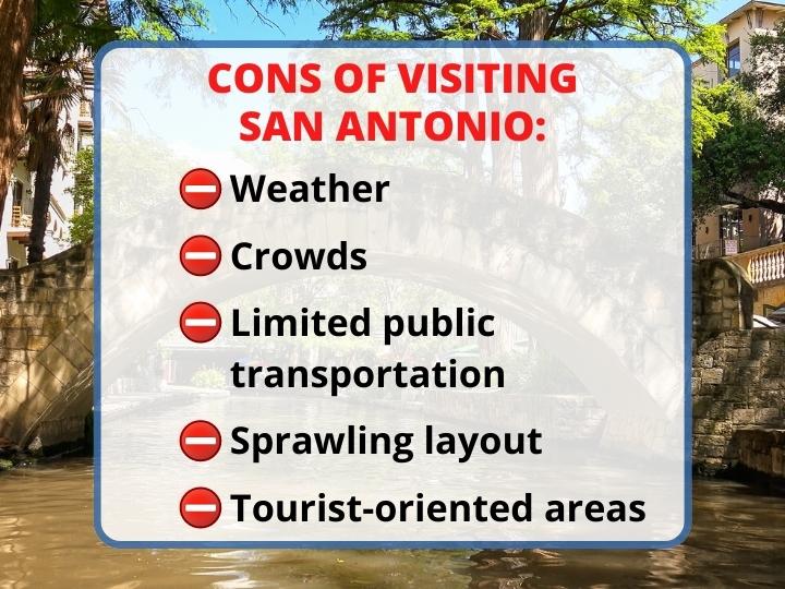 Cons of Visiting San Antonio