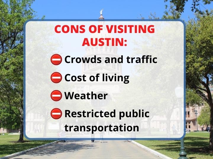 Cons of Visiting Austin
