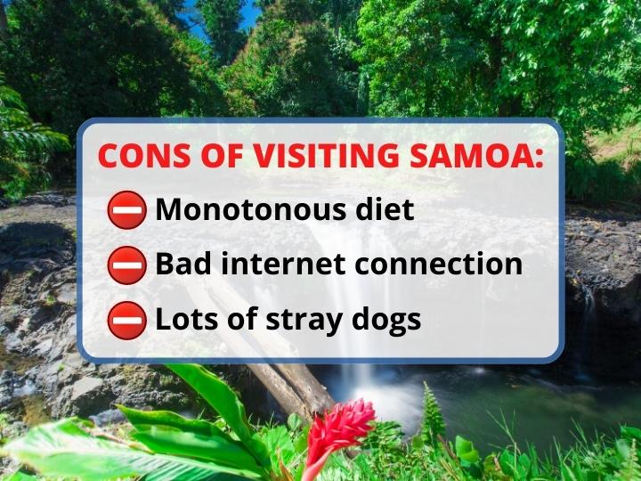 Drawbacks of Visiting Samoa