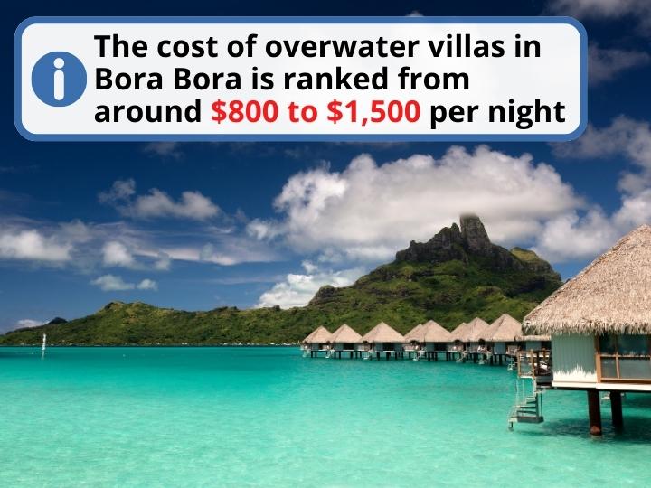 Price of overwater villas in Bora Bora
