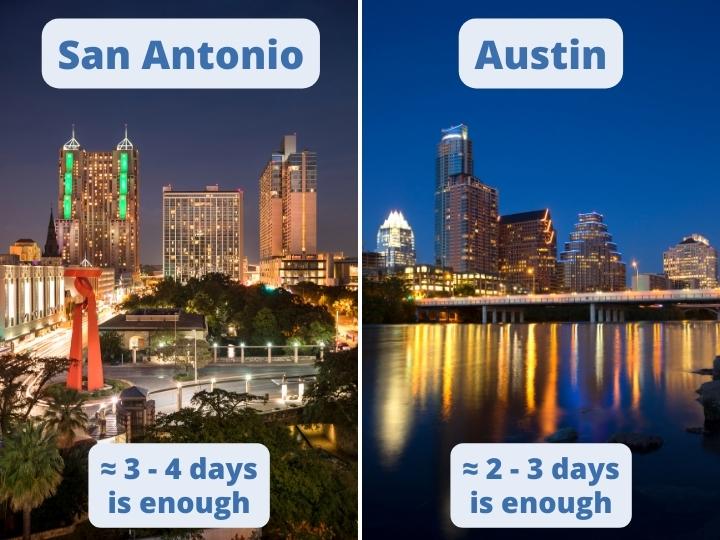 San Antonio vs Austin: How Many Days