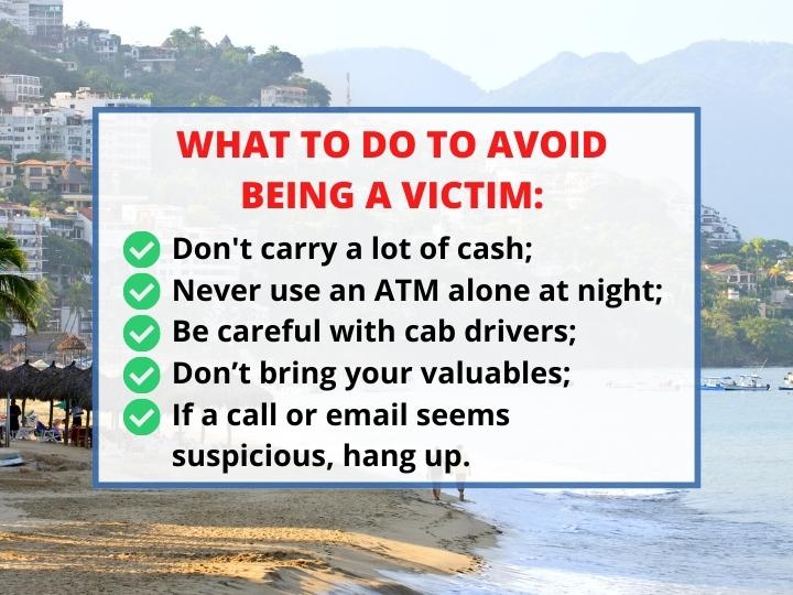 What to do to avoid being a victim in Puerto Vallarta